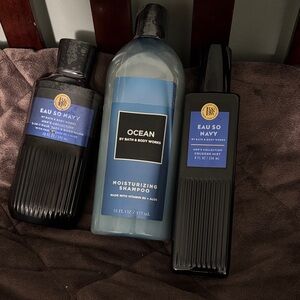 Bath & Body Works Eau So Navy & Ocean Grooming Trio - Black and Blue